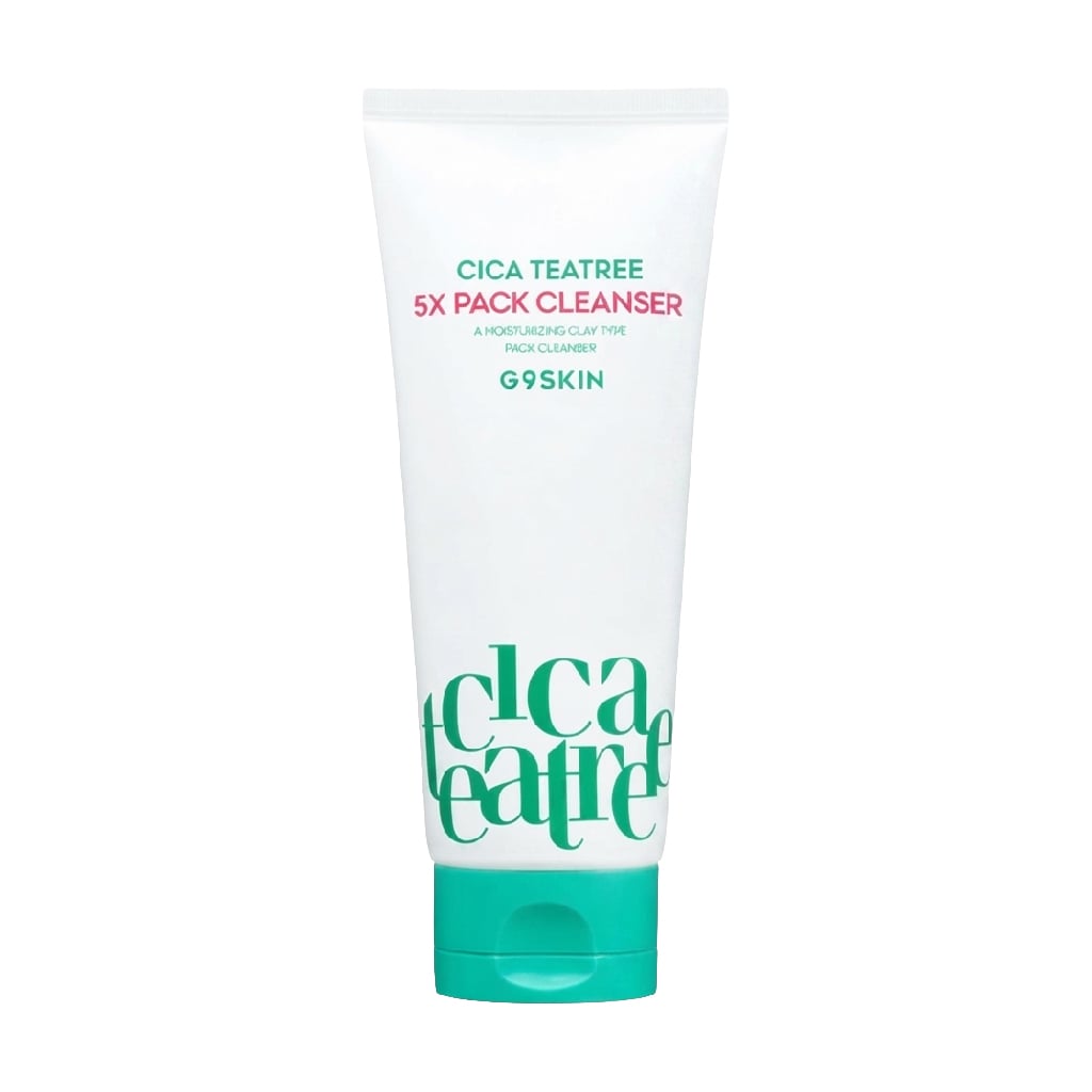 Очищувальна маска-пінка для обличчя G9Skin Cica Teatree 5X Pack Cleanser з центелою та чайним деревом, 150 мл